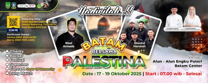 Batam Bersama Palestina Jilid 5: 30 Ribu Massa Siap Turun, Ansar & Amsakar Bakal Hadir di Garis Depan!
