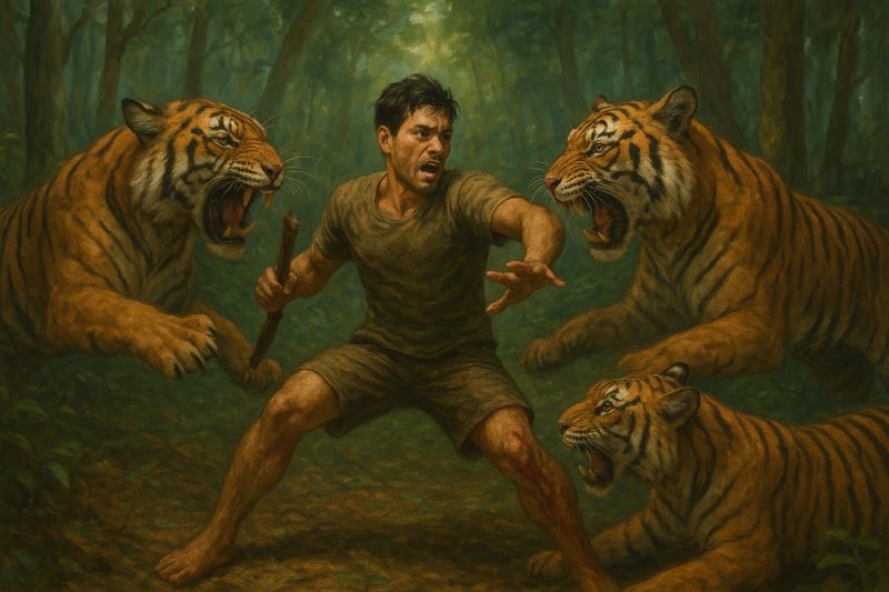 Butet Melawan Harimau! Kisah Nyata Warga Inhu Bertarung Demi Hidup di Tengah Hutan