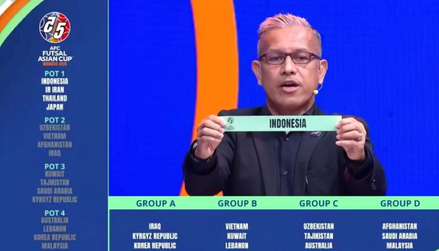 Hasil Undian Piala Asia Futsal 2026: Indonesia Satu Grup dengan Irak dan Korea Selatan, Laga Panas di Depan Mata!