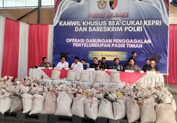 Digagalkan di Laut Kepri! 16 Ton Pasir Timah Ilegal Nyaris Diselundupkan ke Malaysia