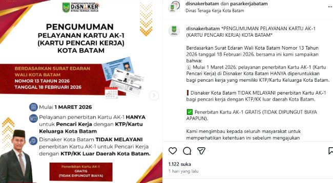 Mulai 1 Maret 2026, Urus Kartu Kuning di Batam Wajib KTP Lokal! Ini Aturan Baru Wali Kota