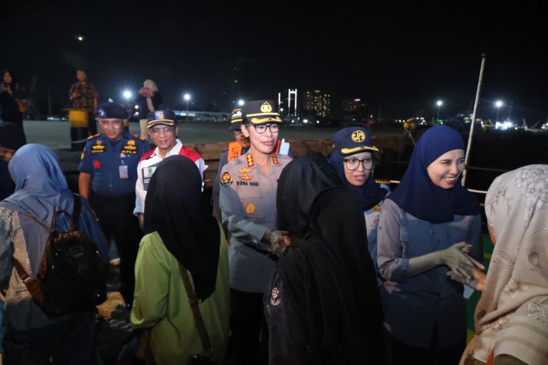 polda kepri kawal arus balik Pemudik Gratis Tiba di Terminal Bintang 99 Batam, Polda Kepri Pastikan Keamanan