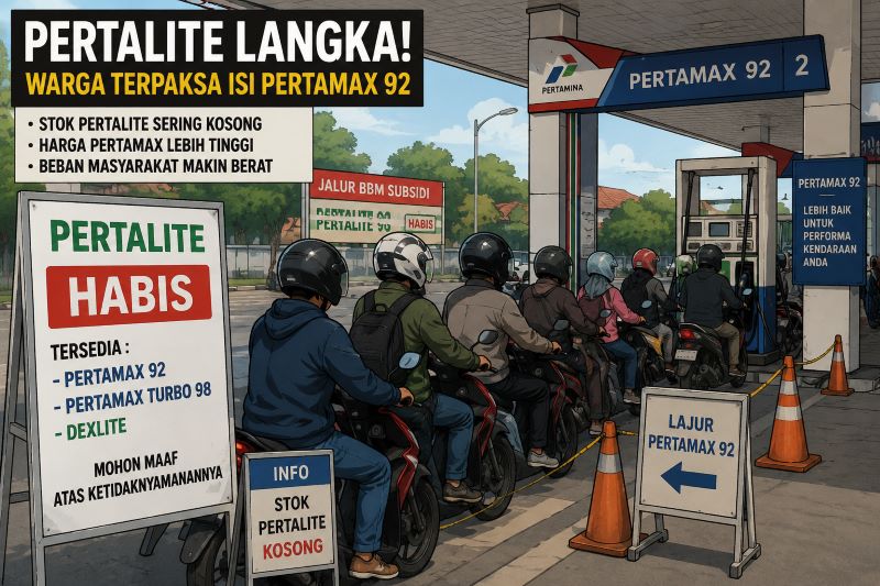 Warga Mulai Panik! Pertalite Langka di Sejumlah Kota, Pengendara Terpaksa Isi Pertamax