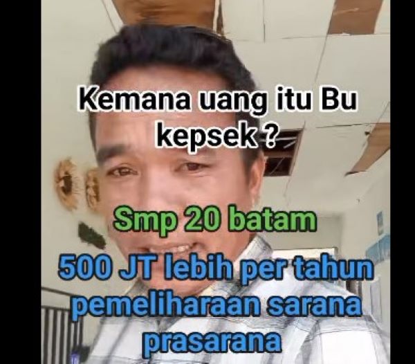 Viral Plafon Bolong SMPN 20 Batam Dikaitkan Dana BOS Rp507 Juta, Ternyata Ada Klarifikasi yang Tak Pernah Viral