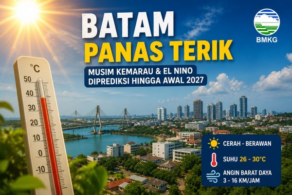 Batam Masuk Musim Kemarau, Siang Hari Terik dan Hujan Hanya Turun Lokal