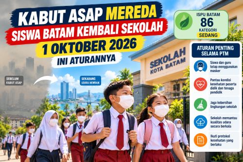 Kabut Asap Mereda, Siswa Batam Kembali Sekolah 1 Oktober 2026, Ini Aturannya